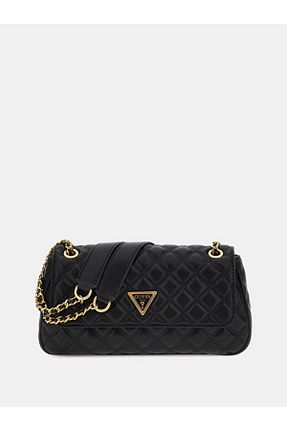 کیف دوشی مشکی زنانه پلی اورتان Guess - کد 655180441