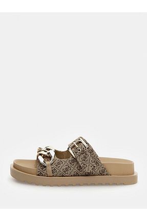 دمپائی قهوه ای زنانه پلی استر Guess - کد 655284351