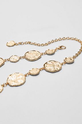 کمربند طلائی زنانه Stradivarius - کد 906444179