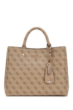 کیف دستی قهوه ای زنانه سایز متوسط Guess - کد 762656968