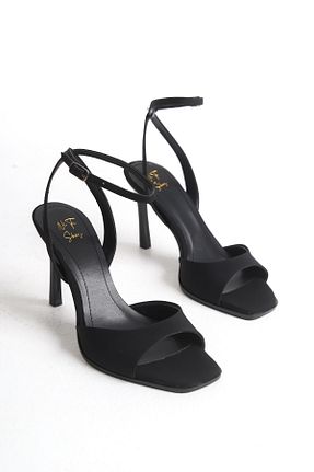 کفش پاشنه بلند کلاسیک مشکی زنانه ساتن NITU Shoes - کد 906466381