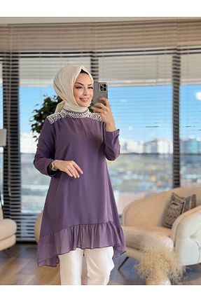 تونیک حجاب صورتی رگولار ALANURMODA - کد 919995115