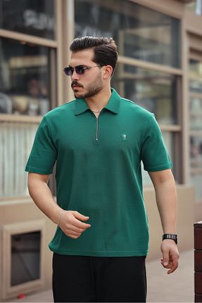 پولوشرت سبز مردانه پنبه پلی استر Miron - کد 903182469