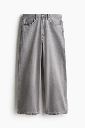 شلوار جین طوسی مردانه پاچه گشاد H&M - کد 906481130