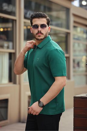 پولوشرت سبز مردانه پنبه پلی استر Miron - کد 903182469
