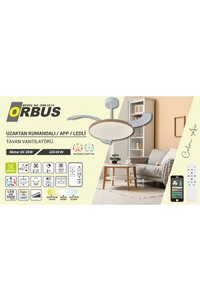 پنکه سقفی بژ ORBUS - کد 920082652