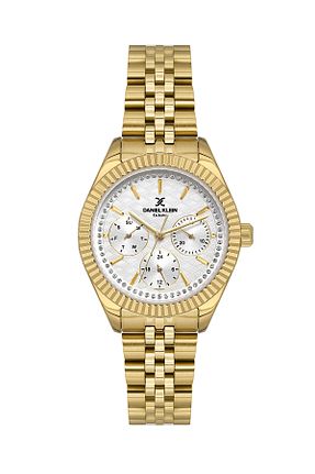 ساعت مچی طلائی زنانه 34 میلی متر Daniel Klein - کد 920072220