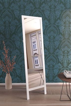 آینه سفید چوب Hediyeler Kapında - کد 329687805