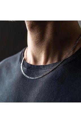 گردنبند استیل ( فولاد ) طوسی مردانه استیل ضد زنگ RoyalVance - کد 906566222