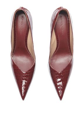 کفش مجلسی زرشکی زنانه پاشنه نازک Bottega Veneta - کد 906563589
