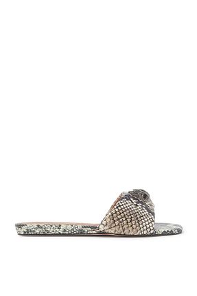 دمپائی قهوه ای زنانه پاشنه تخت Kurt Geiger - کد 906562083