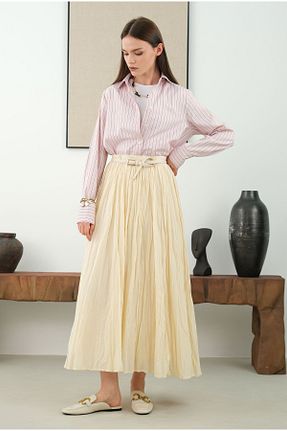 دامن بژ زنانه ساده HEQA - کد 906569909