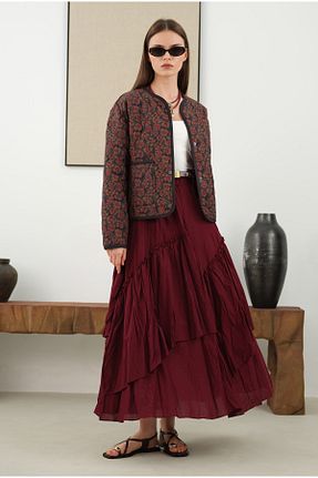 دامن زرشکی زنانه HEQA - کد 906570175