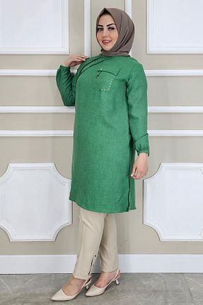 تونیک حجاب آبی زنانه بافتنی MYSTİL - کد 917214011
