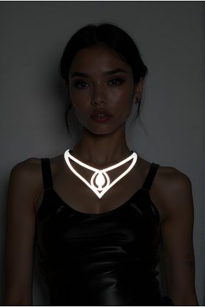 چوکر سفید چرم مصنوعی Angels Passion - کد 917244808