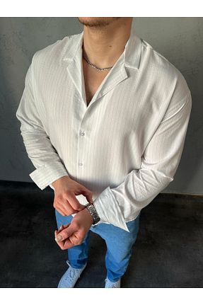 پیراهن سفید مردانه رگولار PARSMEN GİYİM - کد 917258595
