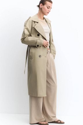 ترنچکت رنگی زنانه پنبه ای Pull & Bear - کد 647271612