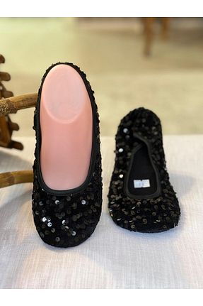 پاپوش مشکی زنانه پارچه ای Babet Merkezi - کد 901630541