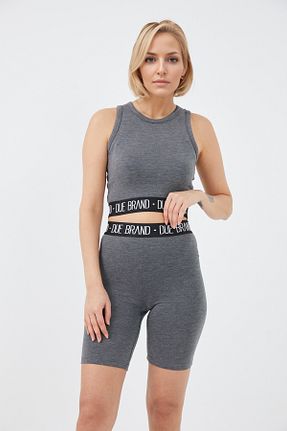 ست بالاتنه و پائین تنه طوسی زنانه بافتنی Caddebostan Moda - کد 917306667
