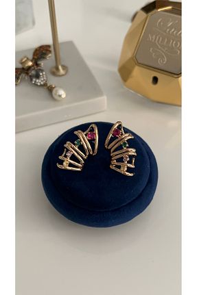 گوشواره جواهر طلائی رودیوم SU PERİSİ TAKI BİJUTERİ - کد 914405316