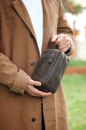 کیف دستی قهوه ای زنانه چرم خالص matleather - کد 675108137