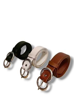 کمربند مشکی زنانه چرم مصنوعی Mia Belt - کد 917329620