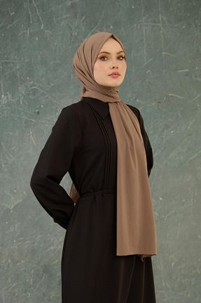 شال قهوه ای زنانه ویسکون İpekhan - کد 917327706