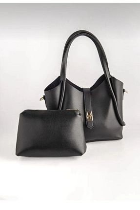 کیف پورتفوی و کلاچ مشکی زنانه چرم مصنوعی Sevgiliye Hediye - کد 917332346
