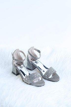 کفش مجلسی طوسی بچه گانه پاشنه ضخیم Moda Lime - کد 921273773