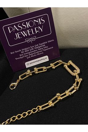 دستبند جواهر طلائی زنانه زیرکن Passionis Jewelry - کد 917377766