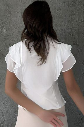 بلوز سفید زنانه ساده CoolLook - کد 917359475