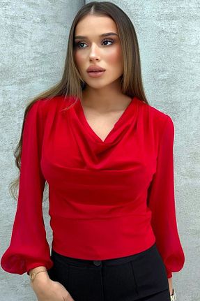 بلوز قرمز زنانه ساده Ottawe - کد 917359730