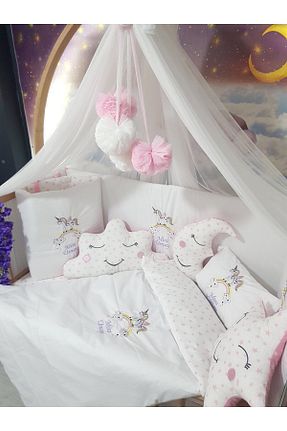 ست لحاف و روکش لحاف و روکش بالش کودک و نوزاد صورتی پنبه ای Baby Clime - کد 832188123