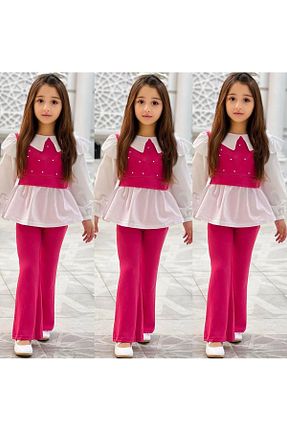 ست بالاتنه و پائین تنه صورتی بچه گانه لیکرا KOKOŞ BEBEK - کد 922228112