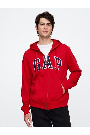 سوئیشرت قرمز مردانه چاپی GAP - کد 904317817