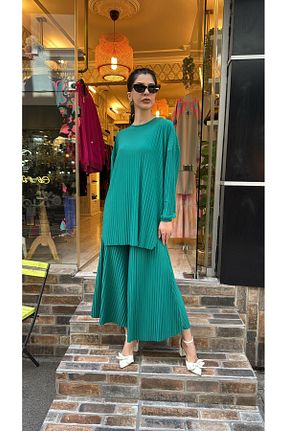 ست بالاتنه و پائین تنه آبی زنانه بافتنی ceren irem boutique - کد 917433555