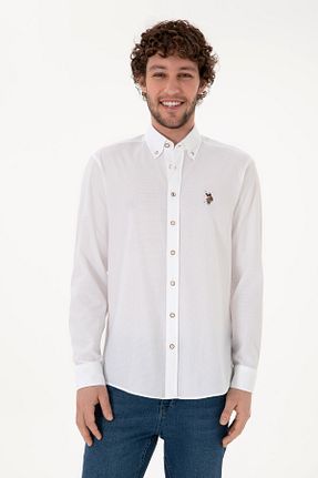 پیراهن سفید مردانه یقه ایستاده U.S. Polo Assn. - کد 917416131