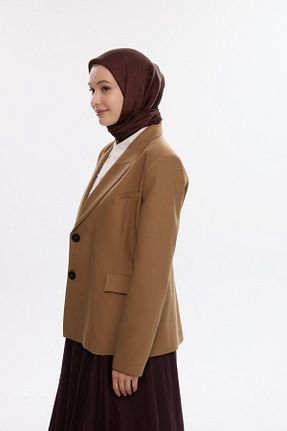 روسری قهوه ای ساتن cs camellia scarf - کد 917437072