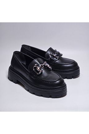کفش لوفر مشکی زنانه چرم مصنوعی Registan Shoes - کد 920542760
