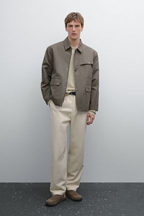 کت طوسی مردانه رگولار Massimo Dutti - کد 917448242