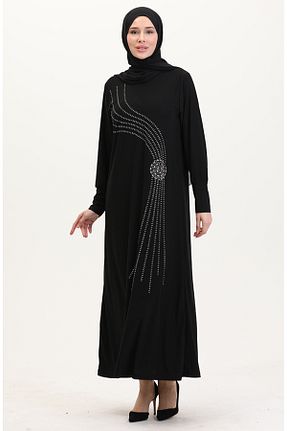 لباس مجلسی حجاب مشکی زنانه یقه دوچرخه sefamerve - کد 920548200