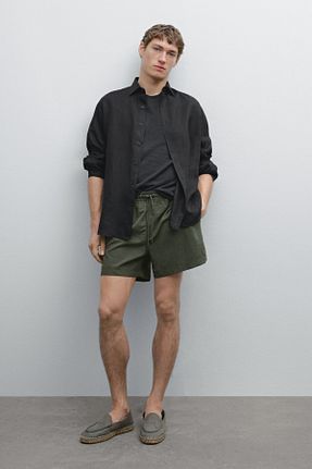 مایو خاکی مردانه پلی آمید Massimo Dutti - کد 920482864
