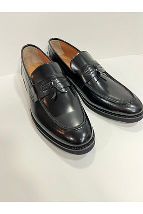 کفش لوفر مشکی مردانه چرم خالص Öz Yapıcı Kundura - کد 920559626