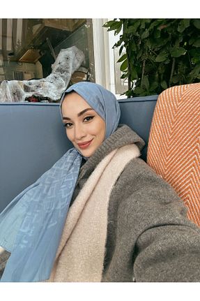 شال آبی زنانه پنبه پلی استر ARMANDA - کد 917479684