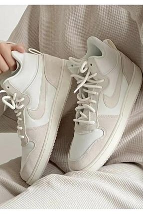 کفش اسنیکر بژ زنانه بند دار Nike - کد 856039921