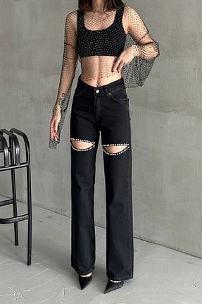 شلوار جین مشکی زنانه پاچه اسپانیولی XRAY JEANS - کد 917481846