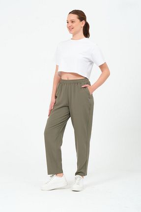 شلوار سایز بزرگ خاکی زنانه ویسکون BUSA - کد 917481239