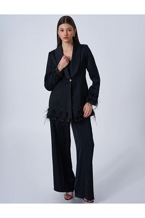 ست بالاتنه و پائین تنه حجاب مشکی زنانه رگولار Kayra - کد 917483541
