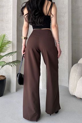 شلوار قهوه ای زنانه بافتنی NO979 - کد 906409448