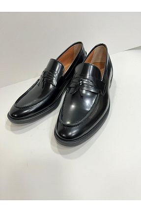 کفش لوفر مشکی مردانه چرم خالص Öz Yapıcı Kundura - کد 920561540